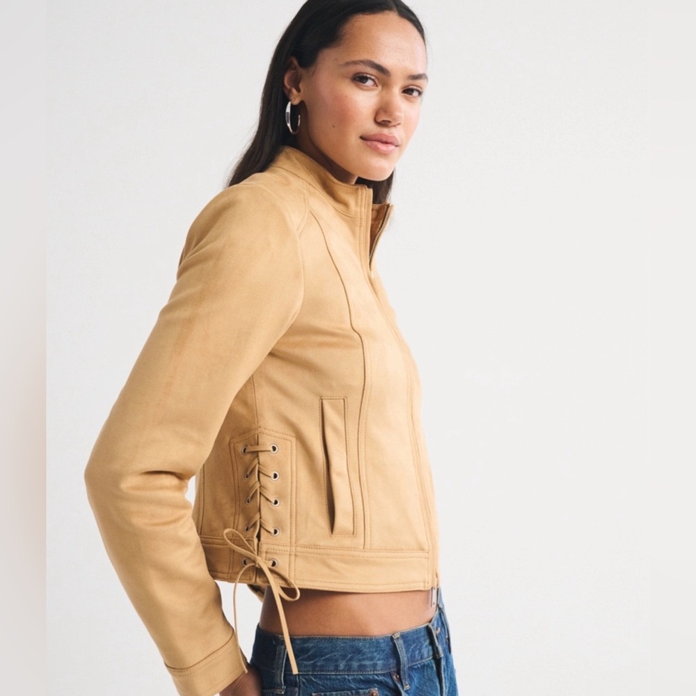 Tan vegan suede jacket